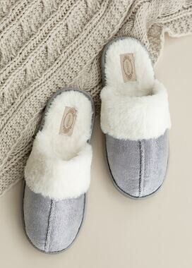 Joyfolie Mia Joy Serenity Velvet Slippers in Silver Burch Women’s Size 6